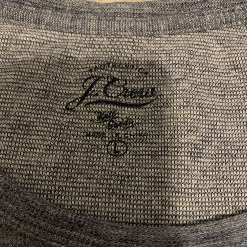J.Crew Blue Cotton Crewneck Sweater Large Preppy Coastal Pullover